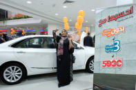 A Saudi woman is seen at the first automotive showroom solely dedicated for women, in Jeddah, Saudi Arabia January 11, 2018. REUTERS/Reem Baeshen