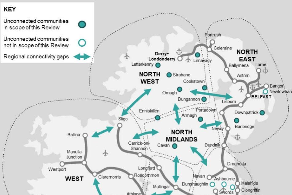 Connectivity challenges identified in Arup's draft rail review. (Photo: Arup review)