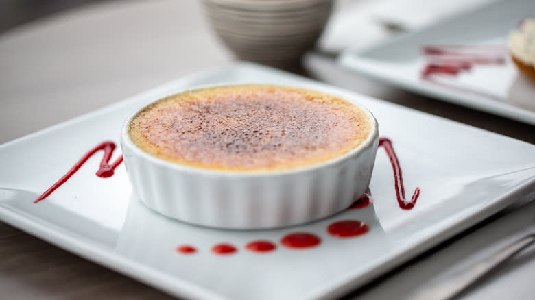 creme brulee in ramekin