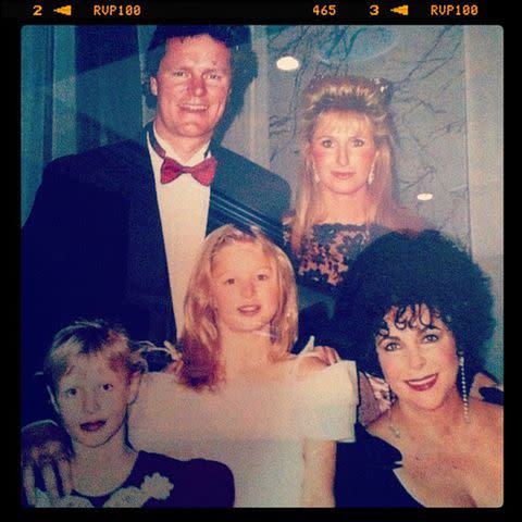 <p>Kathy Hilton/Instagram</p> The Hilton family in a throwback photo