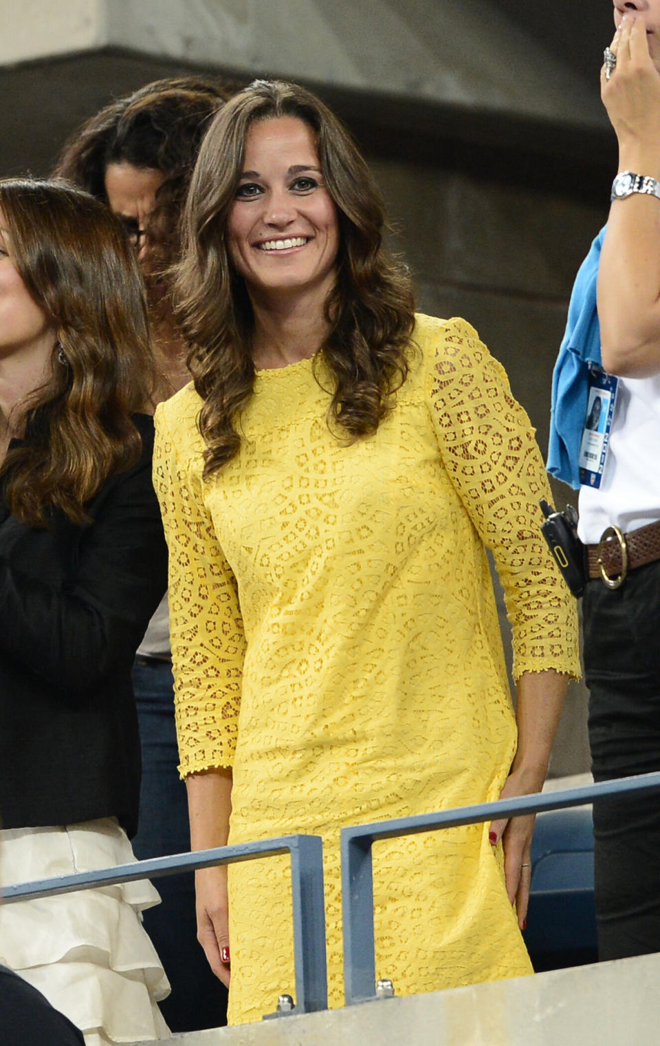 Middleton watches Tomas Berdych play Roger Federer in their U.S. Open men's singles quarterfinal match in Queens, New York, on Sept. 5, 2012.