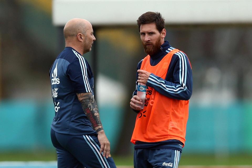 Big game player: But World Cup pressure is ‘like a gun to Lionel Messi’s head’, says Argentina coach Jorge Sampaoli