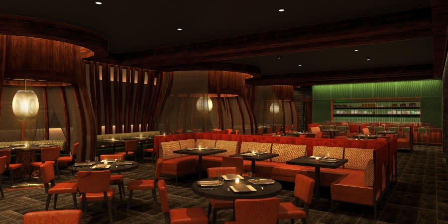 Renderings for Nobu Hotel, restaurant (Courtesy: Harrah’s New Orleans Casino and Hotel)