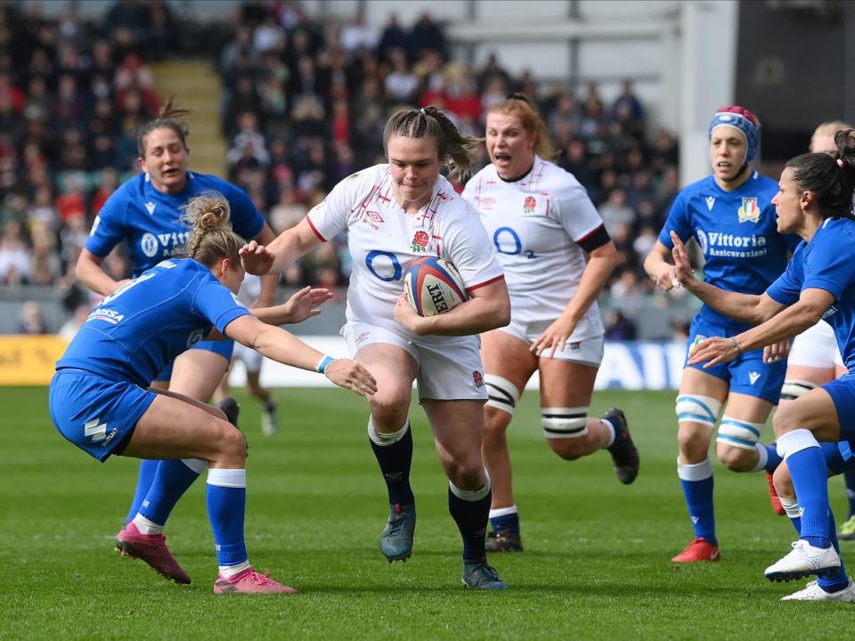 England prop Sarah Bern was one of the home side’s stars against Italy (Getty Images)