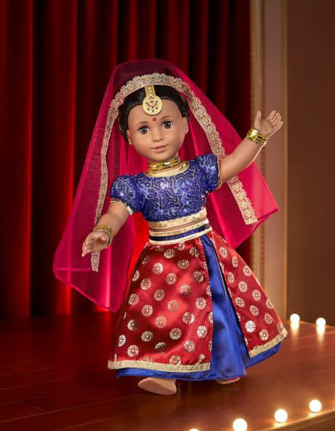 PHOTO: American Girl's 2023 Girl of the Year Kavi Sharma pictured in Bollywood dance costume, available for purchase. (American Girl)