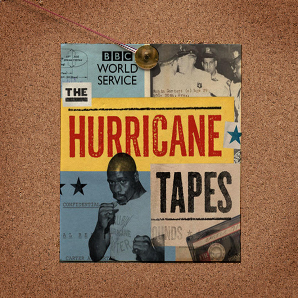 Hurricane Tapes logo pinned to cork board (Kelsea Petersen / TODAY Illustration)