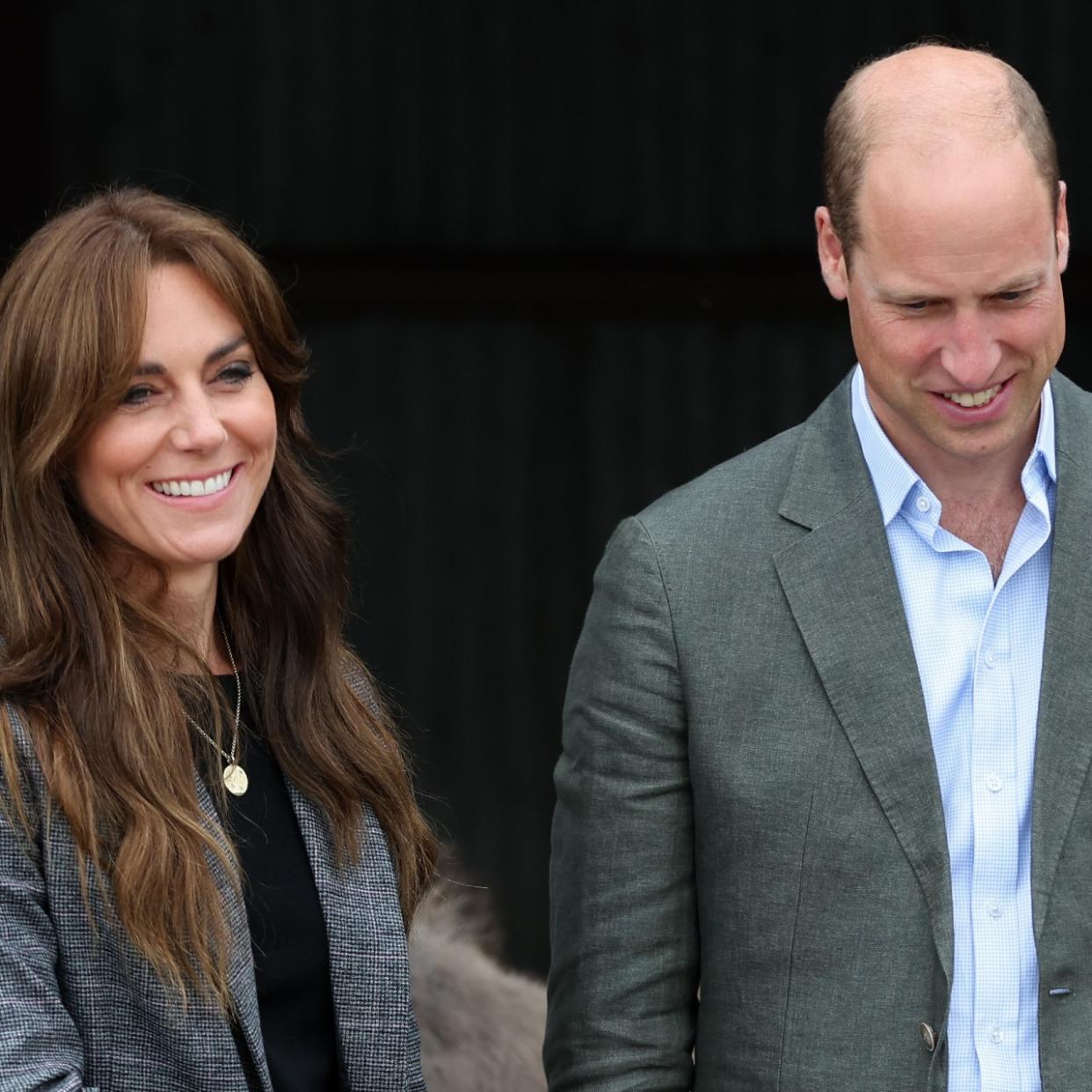  Prince William and Kate Middleton at an engagement together. 