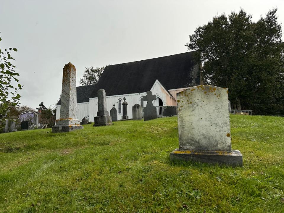 The graveyard of St. Paul's Anglican Church in French Village, N.S., is shown on Wednesday, Sept. 27, 2023.