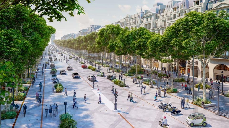 The mayor of Paris agreed to turn the Champs-Élysées into “an extraordinary garden