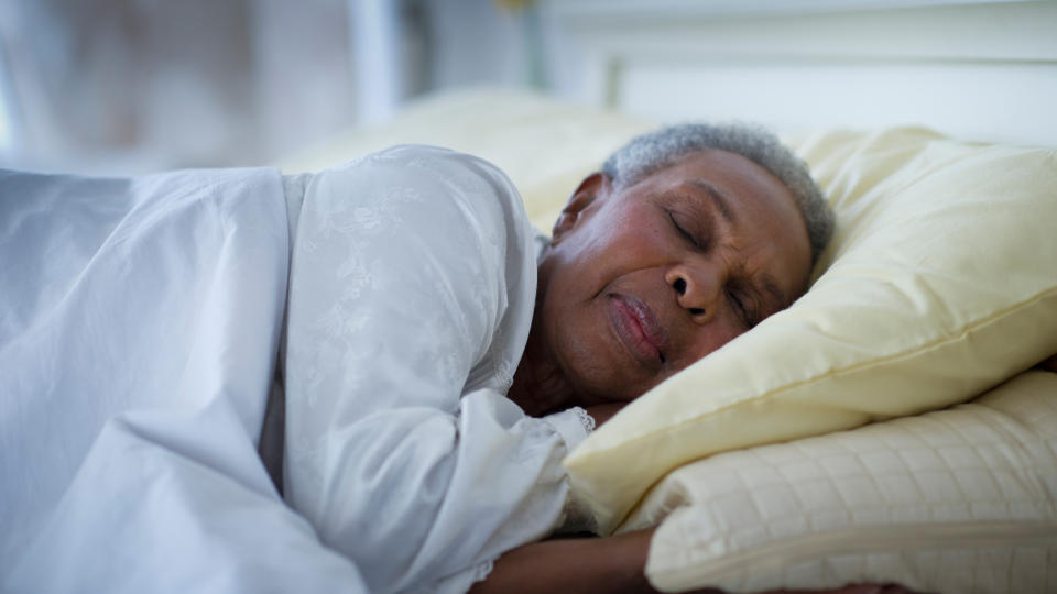 older woman sleeping