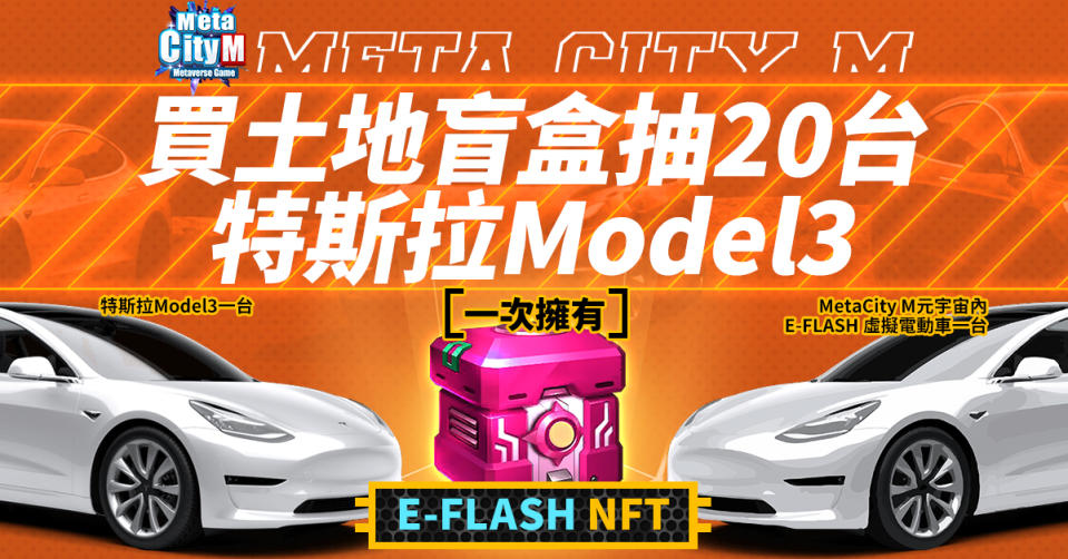 《MetaCity M》購買<a href='/Home/Search?Key=土地' style='color:#999;' target='_blank'>土地</a>盲盒，就有機會一次擁有真實、虛擬兩台電動車！