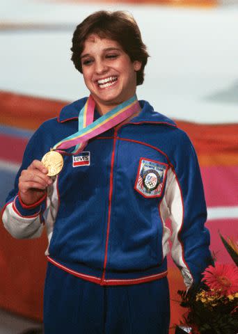 <p>Wally McNamee/CORBIS/Corbis via Getty Images</p> Mary Lou Retton at the 1984 Olympics