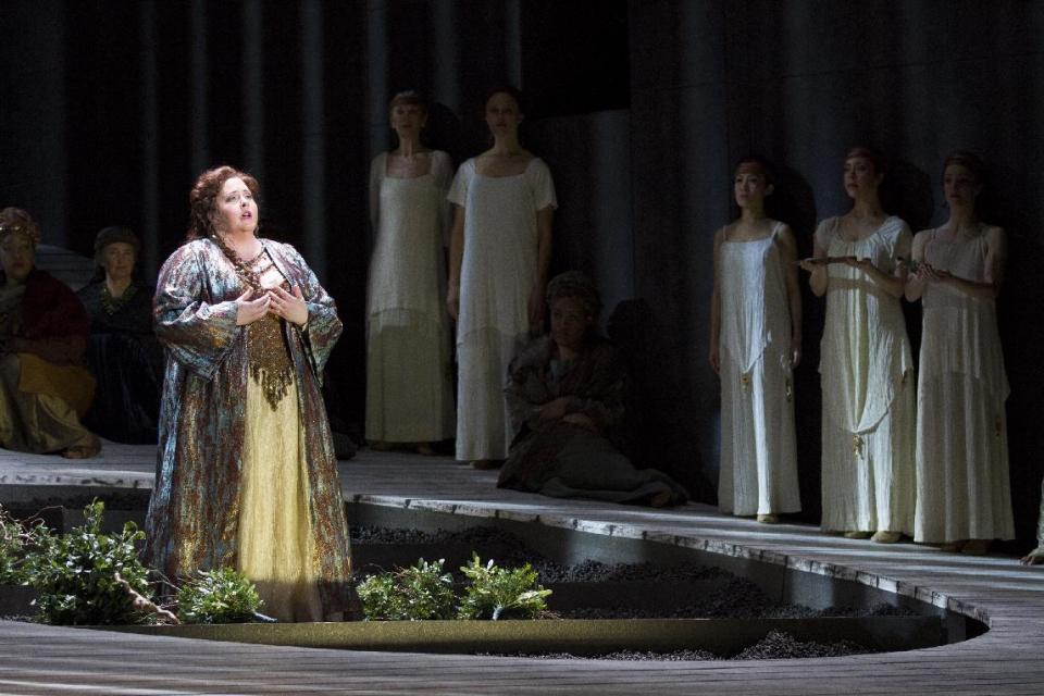 This undated handout photo provided by the Washington National Opera shows Angela Meade as Norma. (AP Photo/Scott Suchman, WNO)