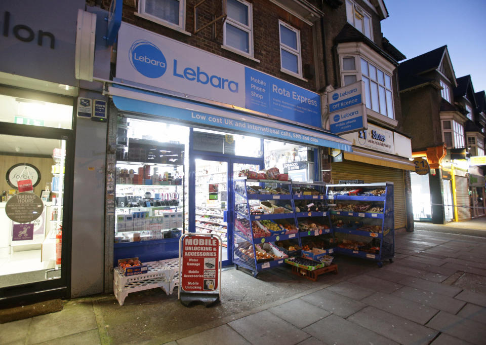 The attack happened at this shop in North London (Picture: PA)