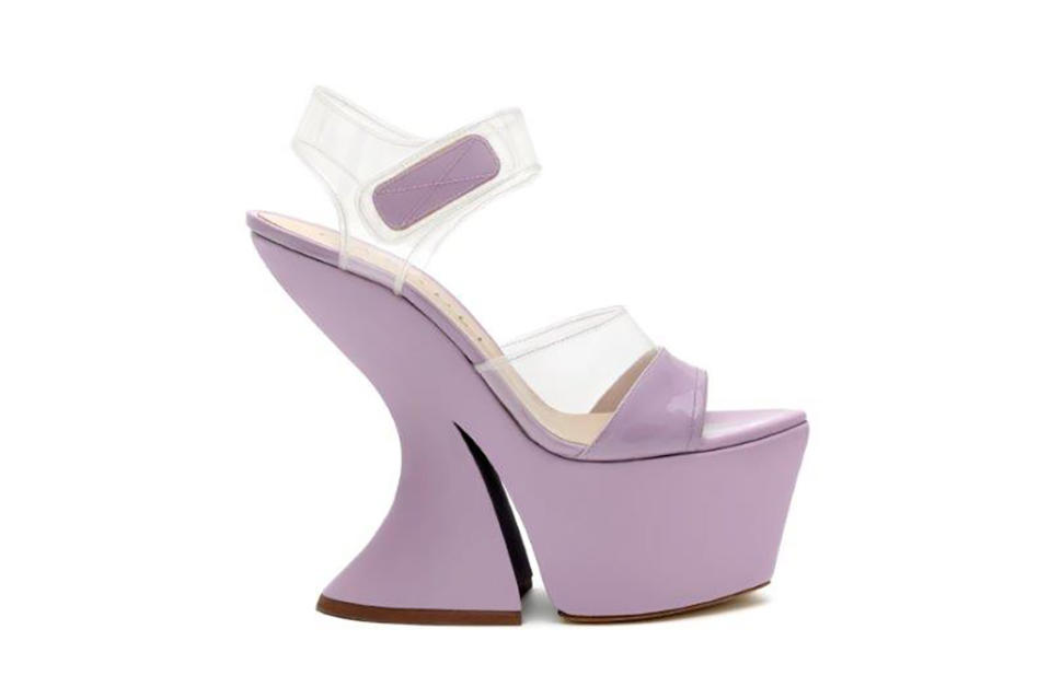 An architectural heel from Casadei spring ’23.