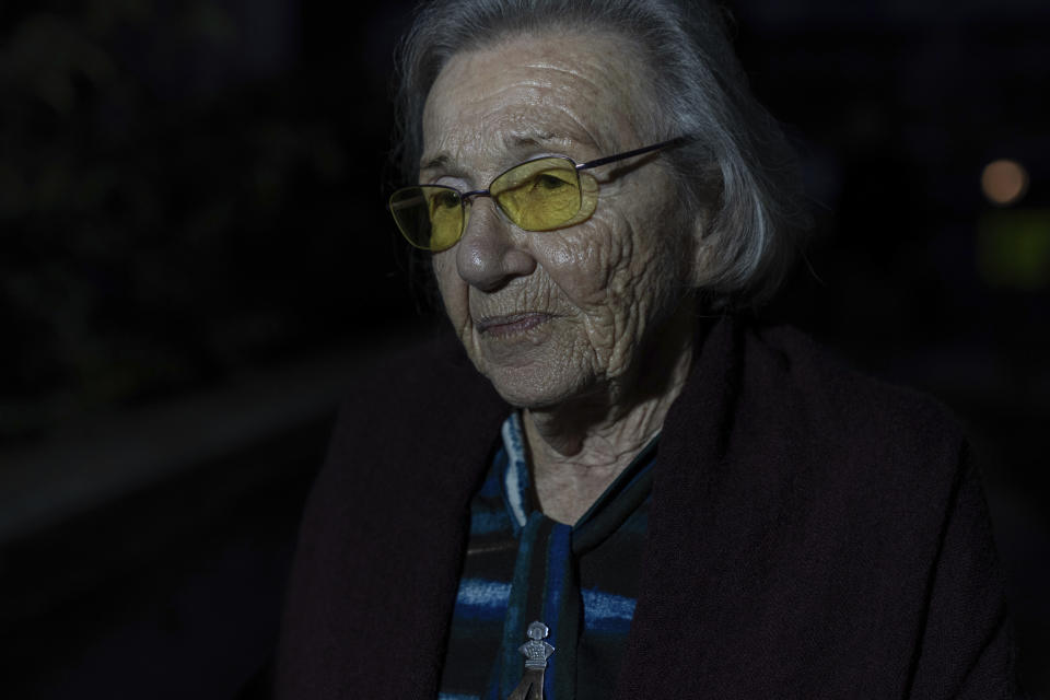 Holocaust survivor Dezi Heffner-Reiner attends a ceremony where she received the Jewish Rescuers Citation given to members of the Zionist youth movement underground in Hungary during the Holocaust, at Kibbutz HaZorea, northern Israel, Tuesday, Dec. 13, 2022. Just before Nazi Germany invaded Hungary in March 1944, Jewish youth leaders in the eastern European country jumped into action: they formed an underground network that in the coming months would rescue tens of thousands of fellow Jews from the gas chambers. (AP Photo/Tsafrir Abayov)
