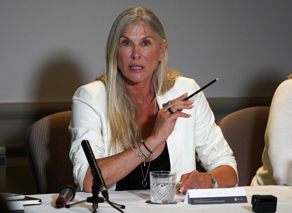 Former Olympic athlete Sharron Davies speaks about the importance of maintaining female sporting categories at both elite and grassroots levels and concerns about the potential impact of the Gender Recognition Act (GRA) reform, at the Macdonald Hotel in Edinburgh. Picture date: Thursday June 16, 2022.