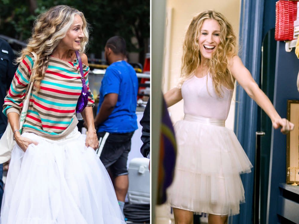 Sarah Jessica Parker machte den Tüllrock als Carrie Bradshaw in "Sex and the City" und auch wieder in "And Just Like That..." salonfähig. (Bild: imago/Allstar / imago images/Future Image)