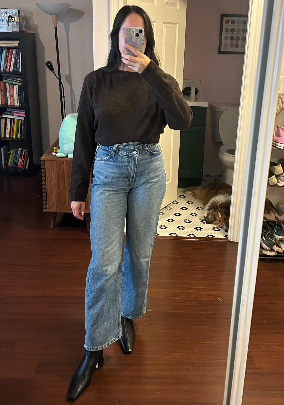 Reformation Cashmere Boyfriend Sweater in Compost