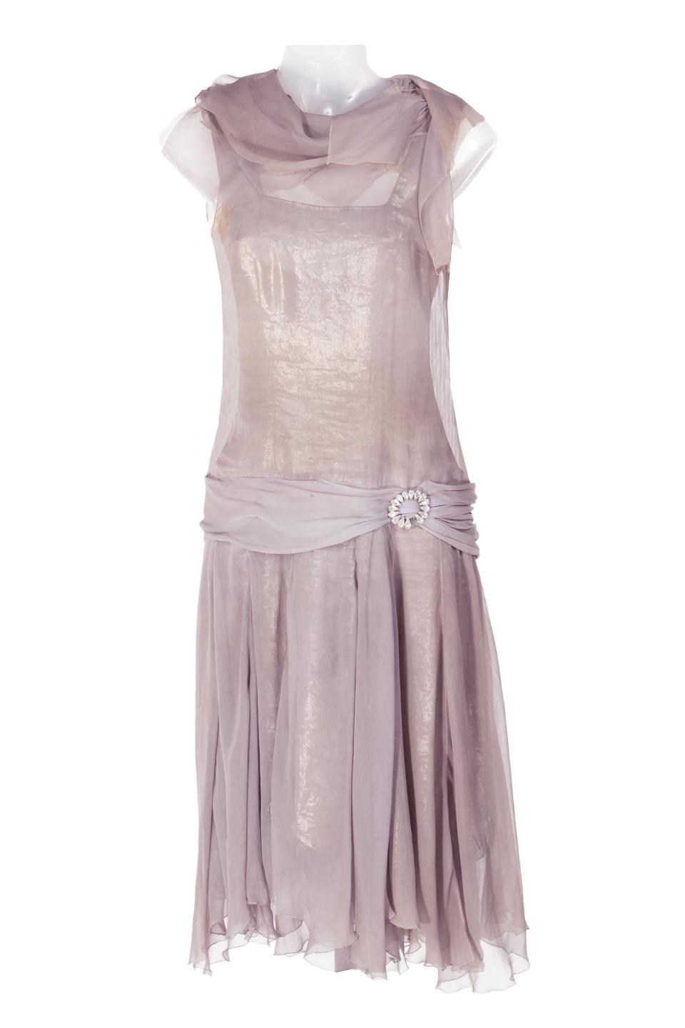 <p>A true piece of memorabilia from <em>Singin' in the Rain</em>' in 1952: This is the silk chiffon dress that Reynolds wore in the "You Were Meant For Me" musical sequence with Gene Kelly. Estimated auction price: $20,000-$30,000.</p>