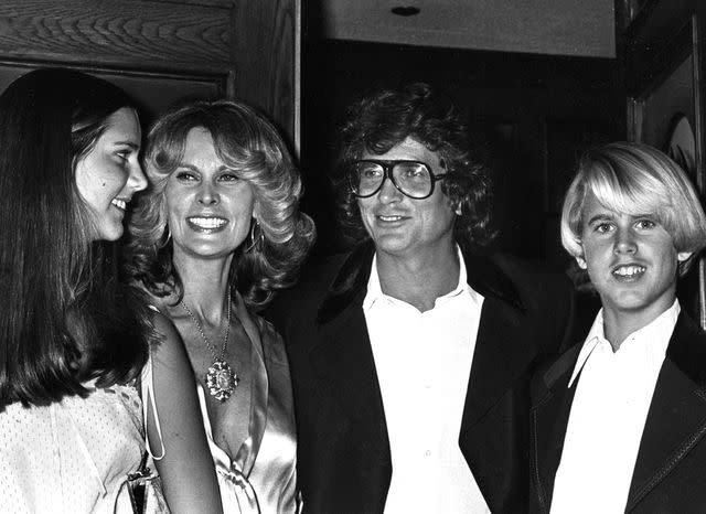 <p>Ron Galella/Ron Galella Collection/Getty</p> Michael Landon, his then-wife Marjorie Lynn Noe, daughter Leslie Landon and son Michael Landon Jr. attend the Fourth Annual People's Choice Awards on Feb. 20, 1978 in Los Angeles, California.