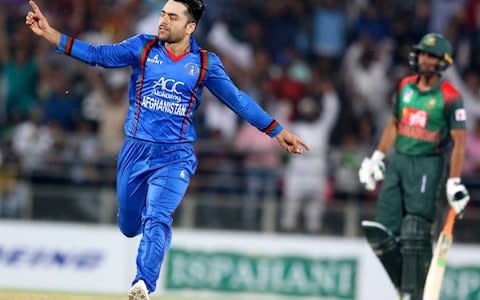 Rashid Khan will join up with Sussex after the Test match to play in the Vitality T20 - Credit: AFP