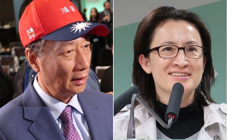 鴻海董事長郭台銘16日出席印太安全對話論壇時，在進行到議員對話場次最後的提問環節時，因為沒能「提問」，直批主持人「沒禮貌」，起身大罵「這不是對話！」暴怒拂袖而去。合成圖。   圖：新頭殼合成