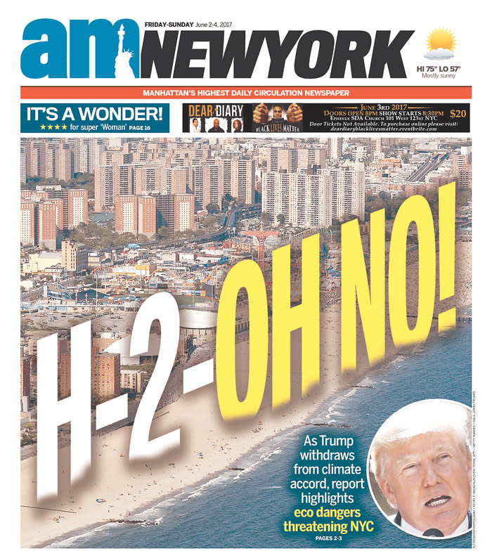 <p>“AM New York,” published in New York, N.Y. (Newseum) </p>