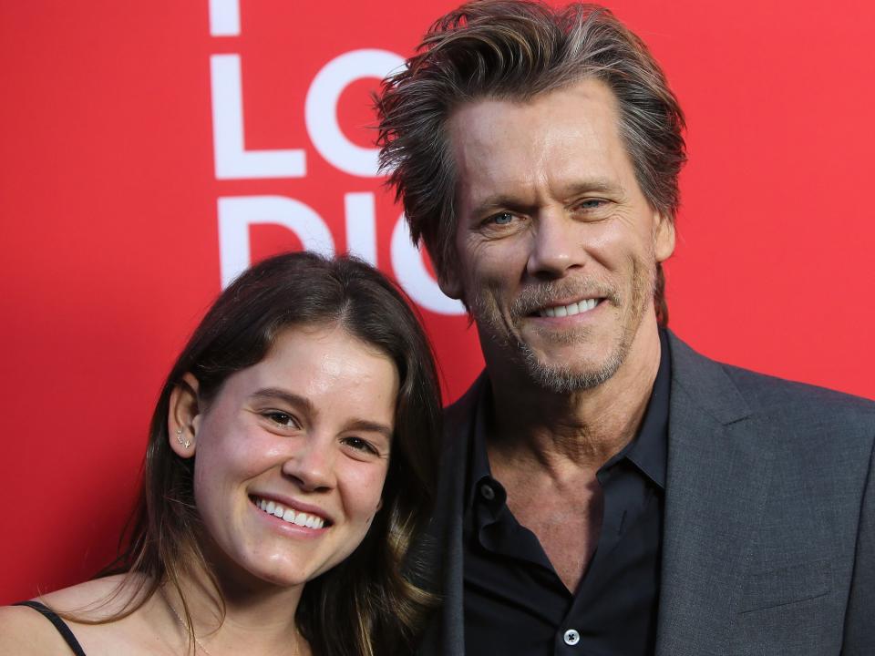 Sosie Bacon with Kevin Bacon