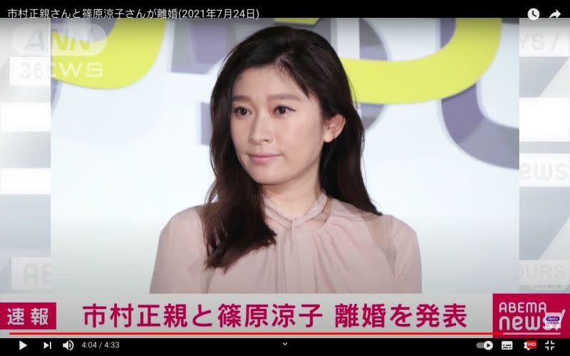 <p>▲篠原涼子與大25歲演員老公離婚。（圖／ANNnewsCH YouTube）</p>
