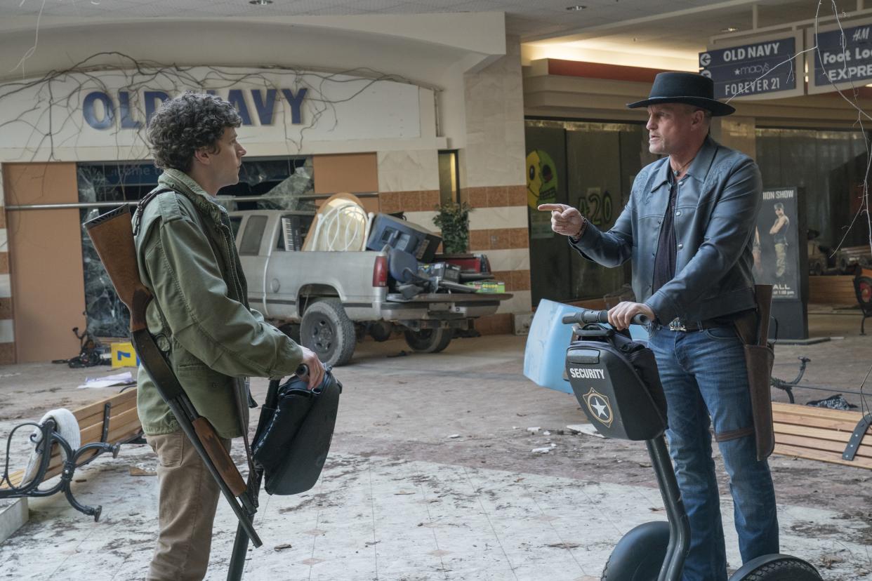 Columbus (Jesse Eisenberg) and Tallahasse (Woody Harrelson) in Columbia Pictures' ZOMBIELAND: DOUBLE TAP.