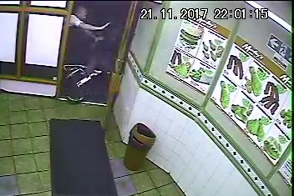 Footage from inside the shop. The incident is under investigation by the IPCC