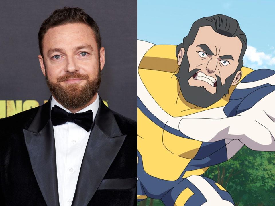 Ross Marquand, left, in November 2022. The Immortal on season two of the animated series "Invincible."