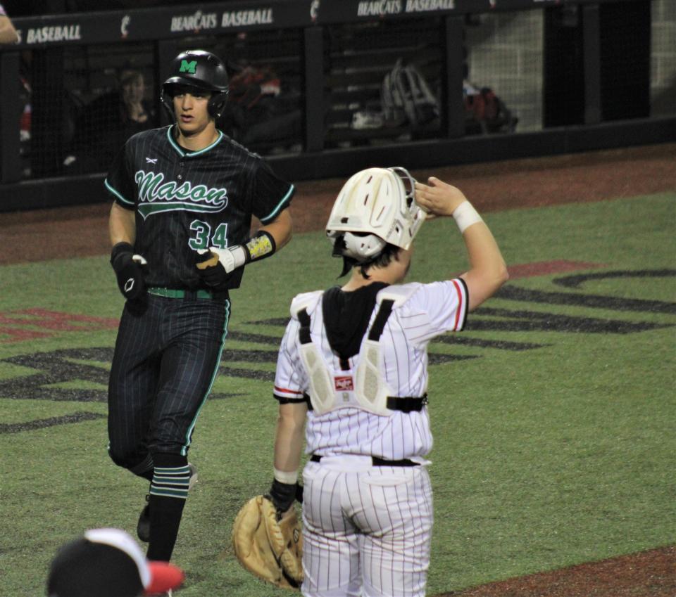 Mason's Jake Hanley, left, is ranked among the state's top 24 baseball players in 2024 by USA Today Network Ohio.