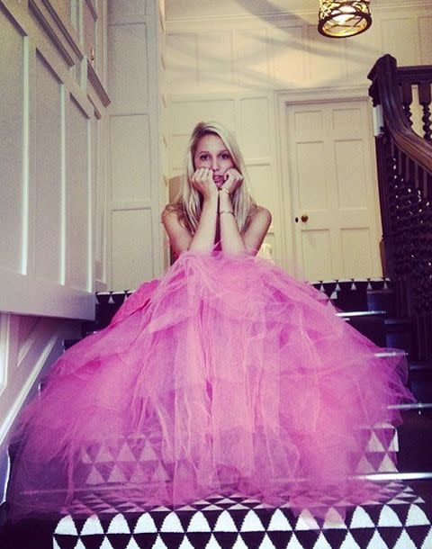 The stunning princess is pretty in pink. Photo: instagram.com/olympiagreece