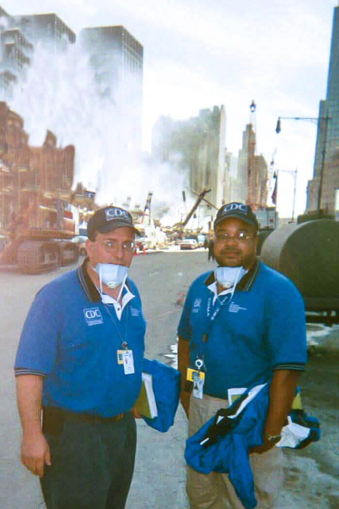 Strategic National Stockpile Director Steve Adams in Lower Manhattan after 9/11. Adams has worked for the stockpile for more than 20 years. (Courtesy Strategic National Stockpile)