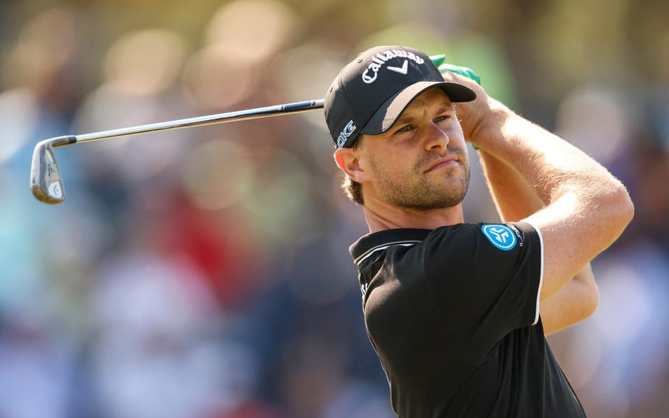 Thomas Detry of Belgium plays his shot from the 13th tee during the second round of the 124th U.S. Open at Pinehurst Resort