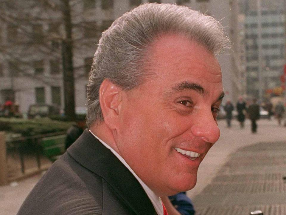 Picture taken 24 January 1990 in New York showing Gambino crime family boss John Gotti during break in his trial (AFP/Getty)