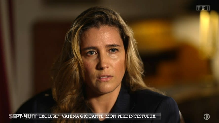 Capture écran TF1 direct/Sept à huit
Vahina Giocante se confie sur l'inceste dont elle a été victime