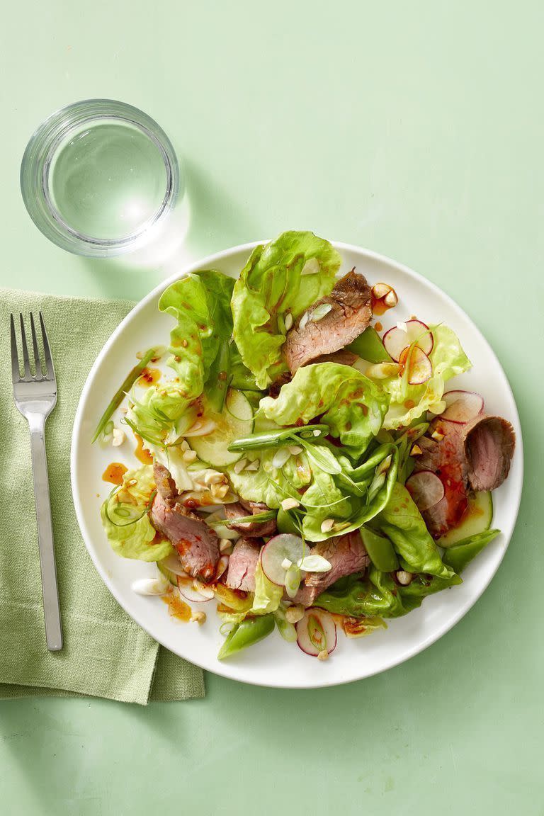 34) Korean Steak Salad with Sugar Snaps and Radishes