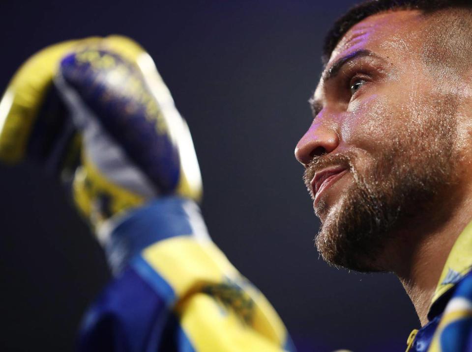 Lomachenko is now a three-weight world champion (Getty )