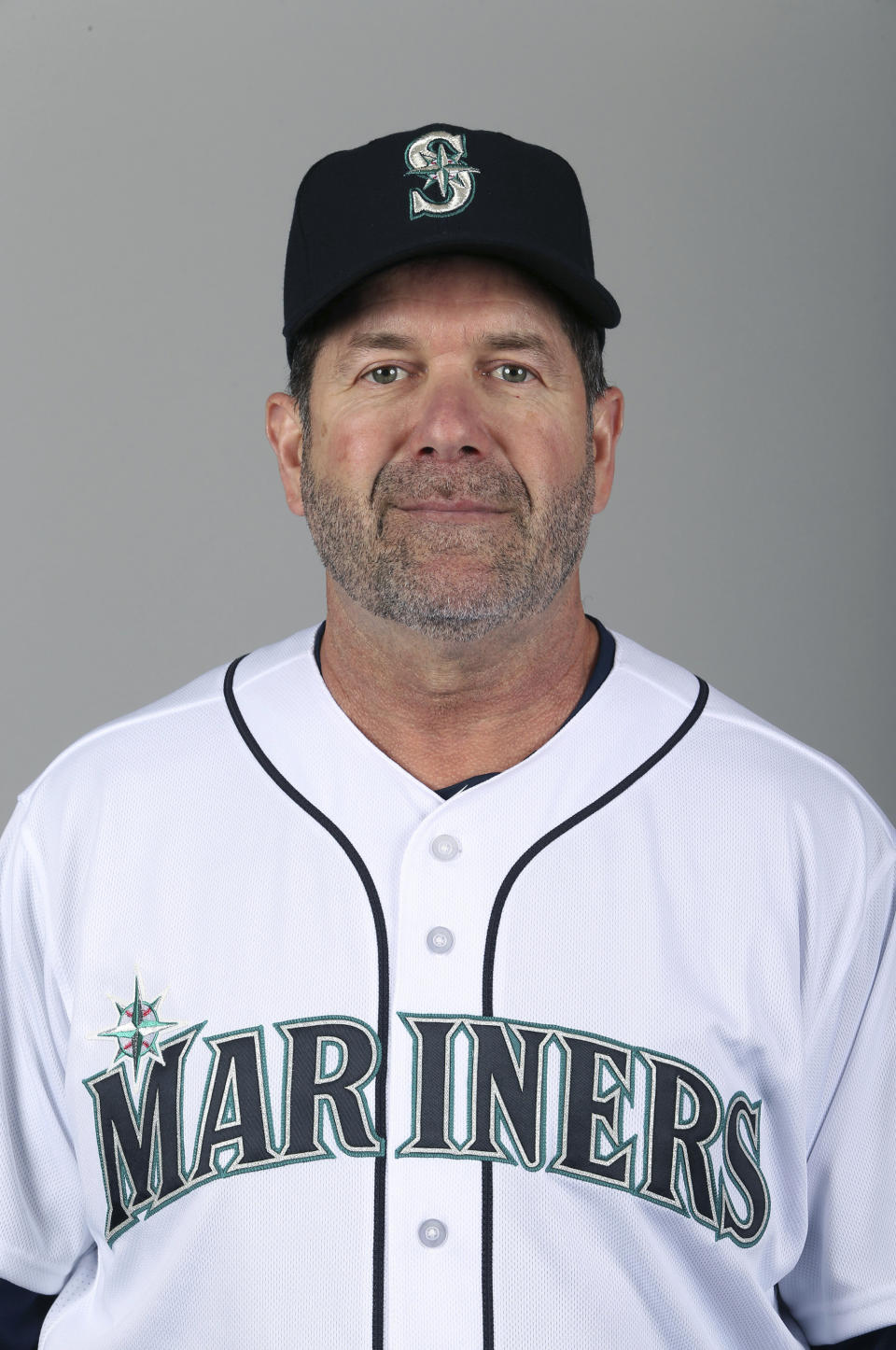 File-This Feb. 21, 2018, file photo shows Edgar Martinez of the Seattle Mariners baseball team. Martinez was a .312 hitter over 18 seasons with Seattle. He got 85.4 percent in his 10th and final try on the writers’ ballot. He and Baines will join 2014 inductee Frank Thomas as the only Hall of Famers to play the majority of their games at designated hitter. David Ortiz will be eligible in 2022. (AP Photo/Ralph Freso, File)
