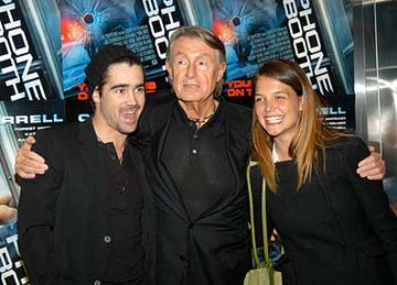 Colin Farrell , Joel Schumacher and Katie Holmes at the New York premiere of 20th Century Fox's Phone Booth