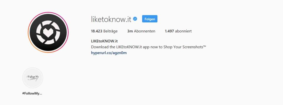 <p>LIKEtoKnow.it ist ein Geschenk für Influencer und ihre Followerschaft. Die könnten kinderleicht das Outfit ihrer Lieblingsbloggerin oder ihres Lieblingsbloggers finden, indem sie das Outfit screenshotten und in der LIKEtoKnow.it-App öffnen. Dort werden die einzelnen Kleidungsstücke dann mit Shop angezeigt. Auf der Instagram-Seite dazu werden einige Outfits geteilt. Drei Millionen User folgen der Seite und der Traffic ist enorm. Woanders hätten die Betreiber der App 67 Millionen Dollar zahlen müssen. (Foto: Instagram, @liketoknow.it) </p>