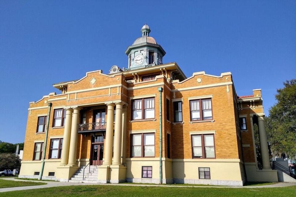 The historic Citrus County Courthouse is in the heart of downtown Inverness, Florida