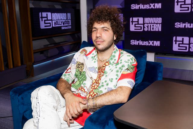 <p>Emma McIntyre/Getty</p> Benny Blanco visits SiriusXM's 'The Howard Stern Show' in Los Angeles on May 14, 2024