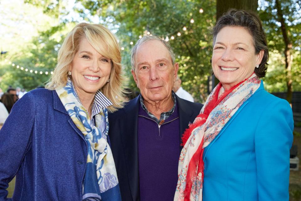 Paula Zahn, Michael Bloomberg, and Diana Taylor
