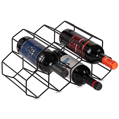 Buruis Metal Wine Rack, Countertop Wine Holder Stand