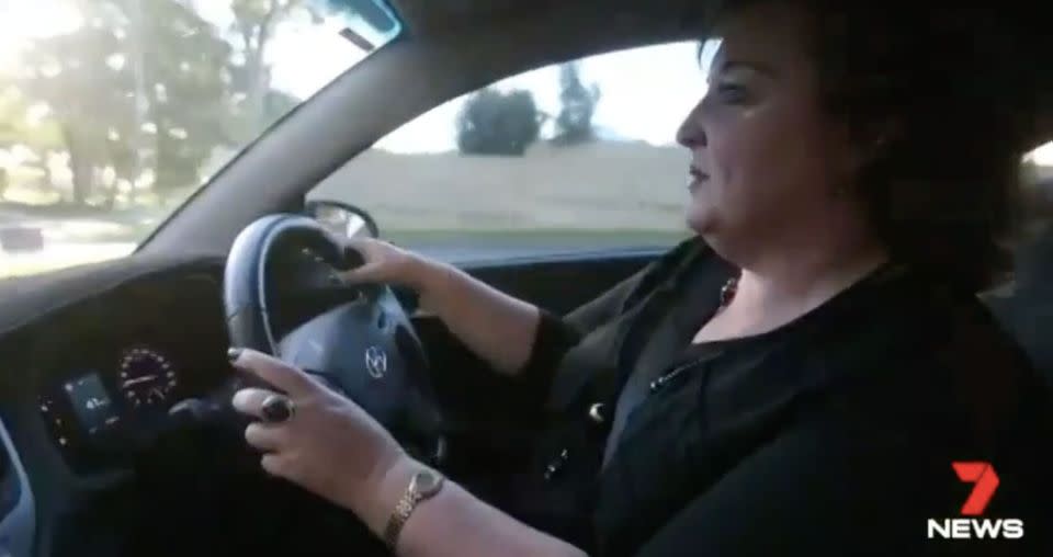 Nancy McNally drives four hours to work and back each day. Photo: 7 News