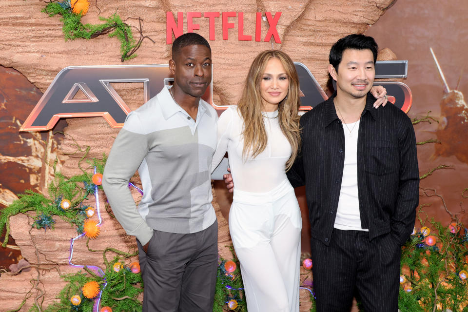 Sterling K. Brown, Jennifer Lopez and Simu Liu